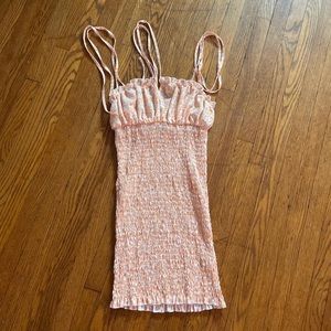 Orange and white floral mini dress!